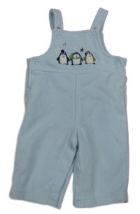 Světlemodré fleecové laclové tepláky s tučňáky Carter's