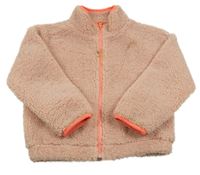 Světlerůžová huňatá podšitá bunda Next