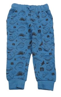 Modré tepláky s dinosaury Mothercare