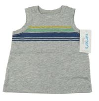 Nové - Šedé tílko s pruhy Carter's