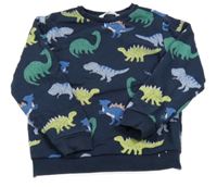 Tmavomodrá mikina s dinosaury M&S