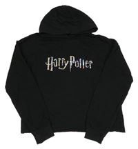 Černá crop mikina s kapucí - Harry Potter