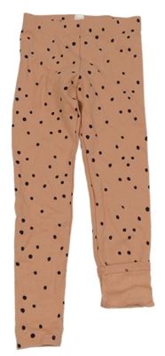 Broskvové puntíkaté legíny H&M