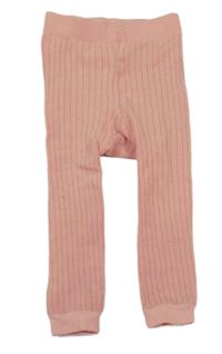 Růžové žebrované punčochové kamaše H&M