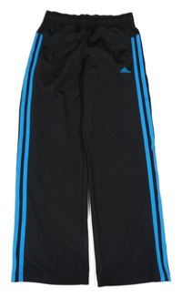 Černé sportovní tepláky s pruhy Adidas