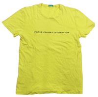 Žluté tričko s logem Benetton