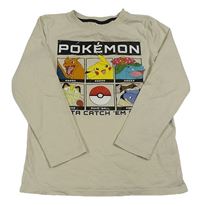 Béžové triko s Pokémony