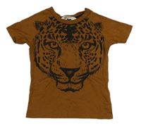 Hnědé tričko s leopardy H&M