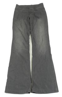 Šedé flare tregíny riflového vzhledu H&M