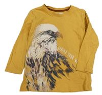 Okrové triko s orlem Little Kids 
