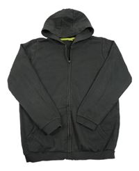 Šedá propínací mikina s kapucí Tu