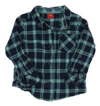 Tmavomodro-světlemodrá kostkovaná košile s. Oliver 