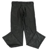 Černé koženkové legíny Zara