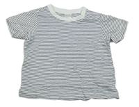 Bílo-černé pruhované tričko H&M