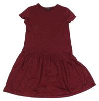 Vínovo-černé vzorované šaty Kiabi 