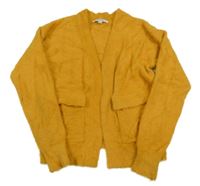 Okrový chlupatý cardigan Garcia 