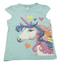 Světlemodré tričko s jednorožcem Gymboree