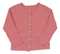 Růžové puntíkované propínací triko 