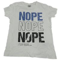 Bílé tričko s nápisy Y.F.K. 