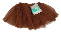 Nové - Hnědá tylová sukně Ergee