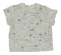 Bílé tričko s dinosaury Topomini 