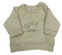 Béžová oversize mikina s pejskem H&M