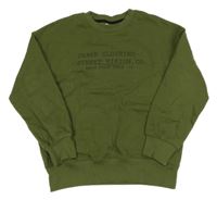 Khaki oversize mikina s nápisem Kappahl