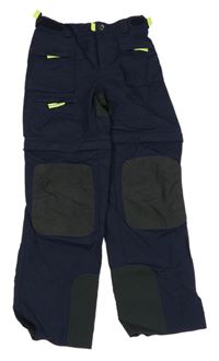 Tmavomodré šusťákové outdoorové kalhoty Jako