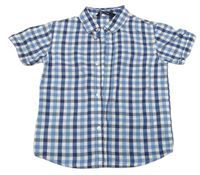 Modro-bílo-tmavomodrá kostkovaná košile George