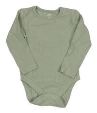 Světleolivové žebrované body s hvězdičkou F&F