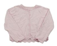 Světlerůžový propínací crop svetr Matalan