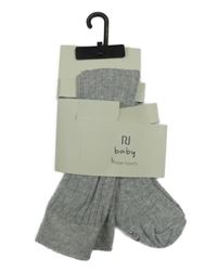 Nové - šedé melírované žebrované punčocháče RIVER ISLAND