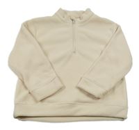 Smetanová fleecová mikina SHEIN