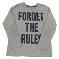 Šedé melírované triko s nápisy LC WaIKIKI