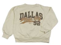 Smetanová mikina s nápisy a číslem H&M