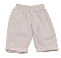 Světlemodré fleecové kalhoty s květem a srdíčkem St. Bernard