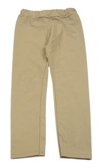 Béžové koženkové leginy