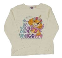 Smetanové triko s PAW PATROL - Skye nickelodeon