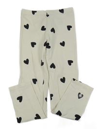 Smetanové legíny se srdíčky H&M