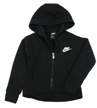 Černá propínací mikina s logem a kapucí Nike