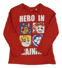 Červené triko s PAW PATROL C&A