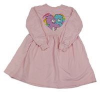 Světlerůžové teplákové šaty s medvídky H&M