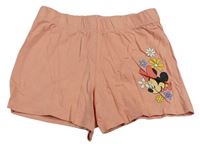 Růžové bavlněné kraťasy s Minnie Primark