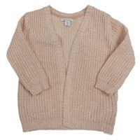 Růžový třpytivý svetrový cardigan Primark
