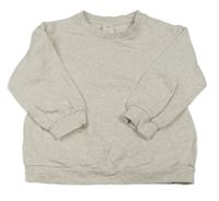 Světlešedá melírovaná mikina H&M