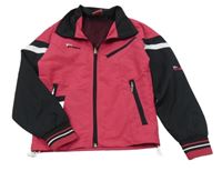 Malinovo-černá šusťáková sportovní bunda