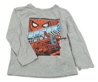 Šedé melírované triko se Spidermanem Sinsay