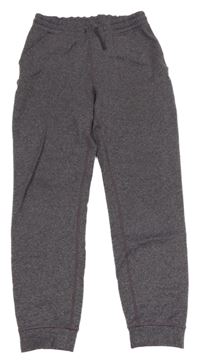 Fialovo-černé melírované tepláky