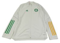 Bílá fotbalová funkční propínací mikina - Celtic Adidas