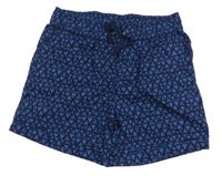 Tmavomodré vzorované plážové kraťasy Yigga